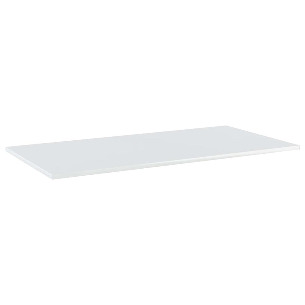 vidaXL Bookshelf Boards 4 pcs High Gloss White 31.5"x11.8"x0.6" Chipboard, 805324. Picture 2