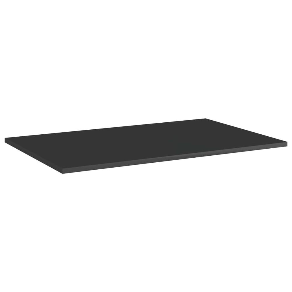 vidaXL Bookshelf Boards 4 pcs High Gloss Black 31.5"x19.7"x0.6" Chipboard, 805358. Picture 2