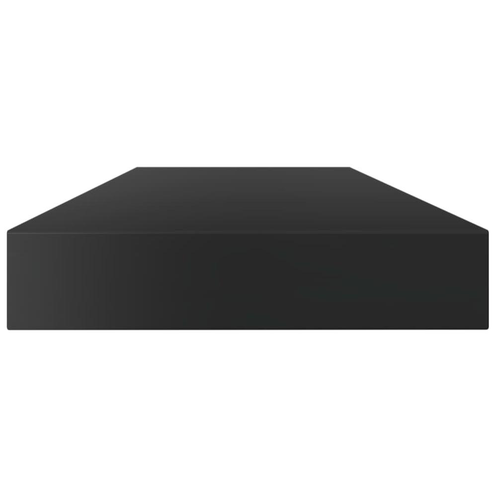 vidaXL Bookshelf Boards 4 pcs High Gloss Black 39.4"x3.9"x0.6" Chipboard, 805374. Picture 3