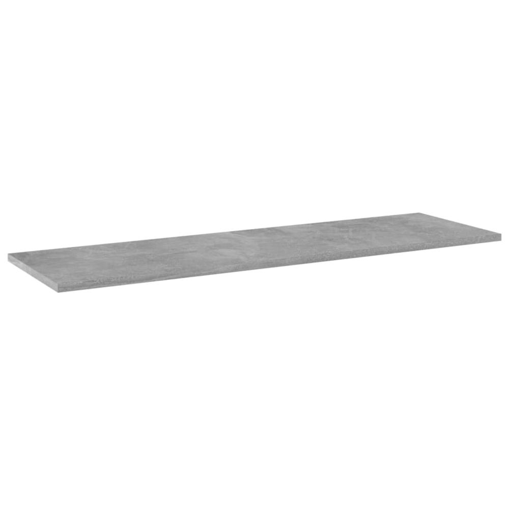 vidaXL Bookshelf Boards 4 pcs Concrete Gray 39.4"x11.8"x0.6" Chipboard, 805402. Picture 2