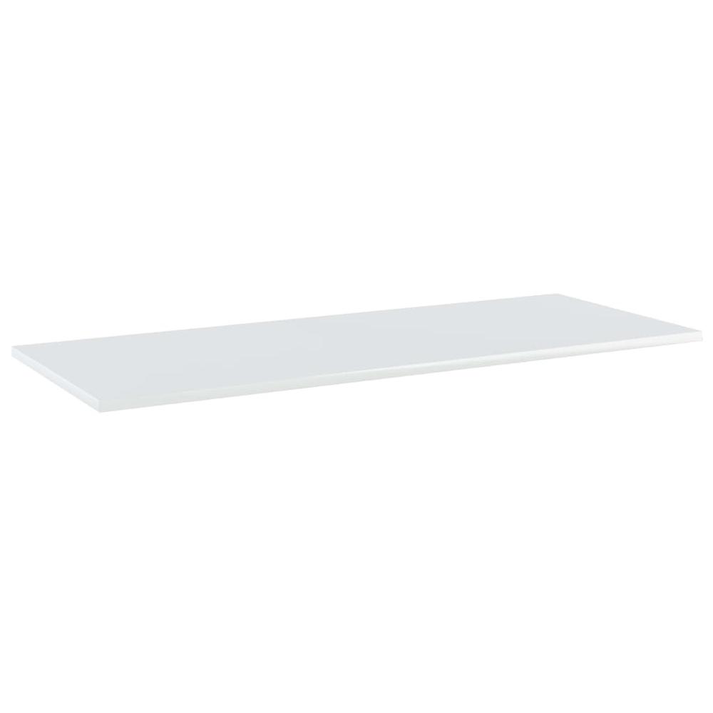 vidaXL Bookshelf Boards 4 pcs High Gloss White 39.4"x15.7"x0.6" Chipboard, 805415. Picture 2
