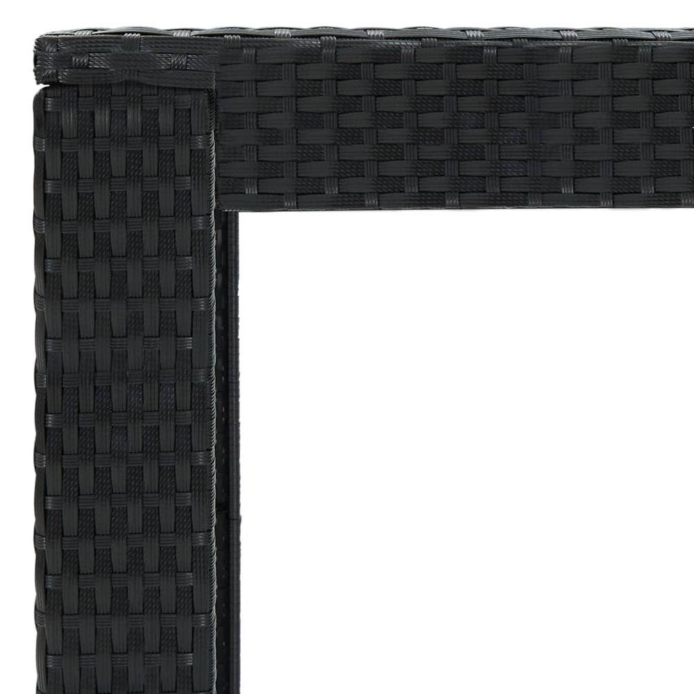 vidaXL 5 Piece Outdoor Bar Set with Cushions Poly Rattan Black 4796. Picture 11