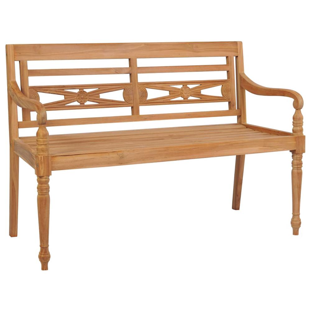 vidaXL Batavia Bench with Anthracite Cushion 59.1" Solid Teak Wood 2196. Picture 6