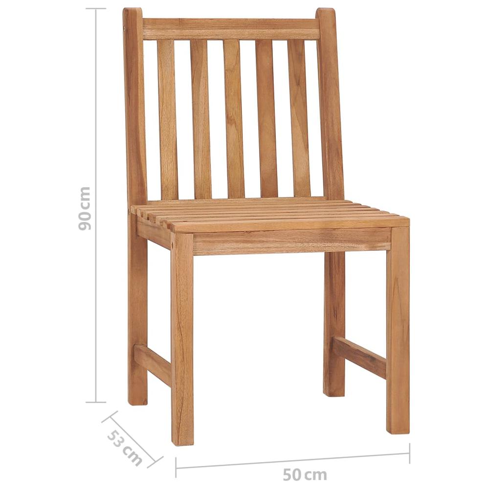 vidaXL Garden Chairs 2 pcs with Cushions Solid Teak Wood 2916. Picture 10