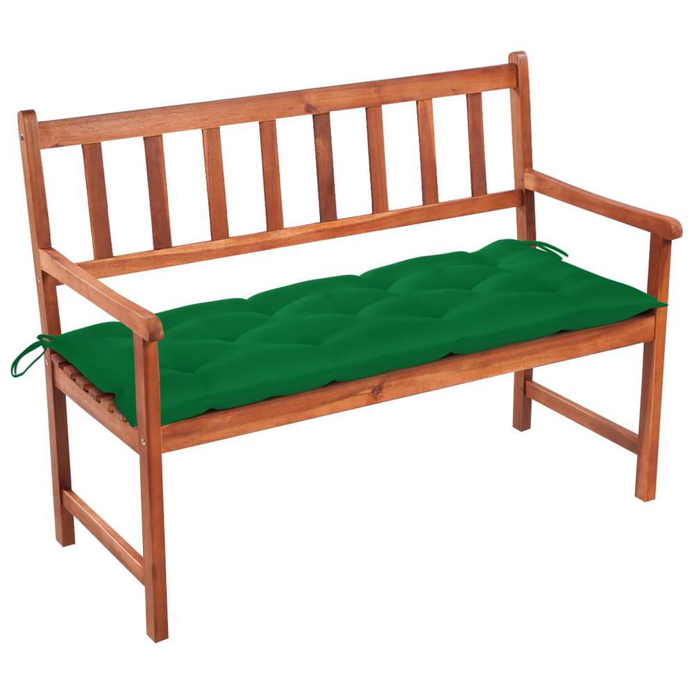 vidaXL Garden Bench with Cushion 47.2" Solid Acacia Wood 3788. Picture 1