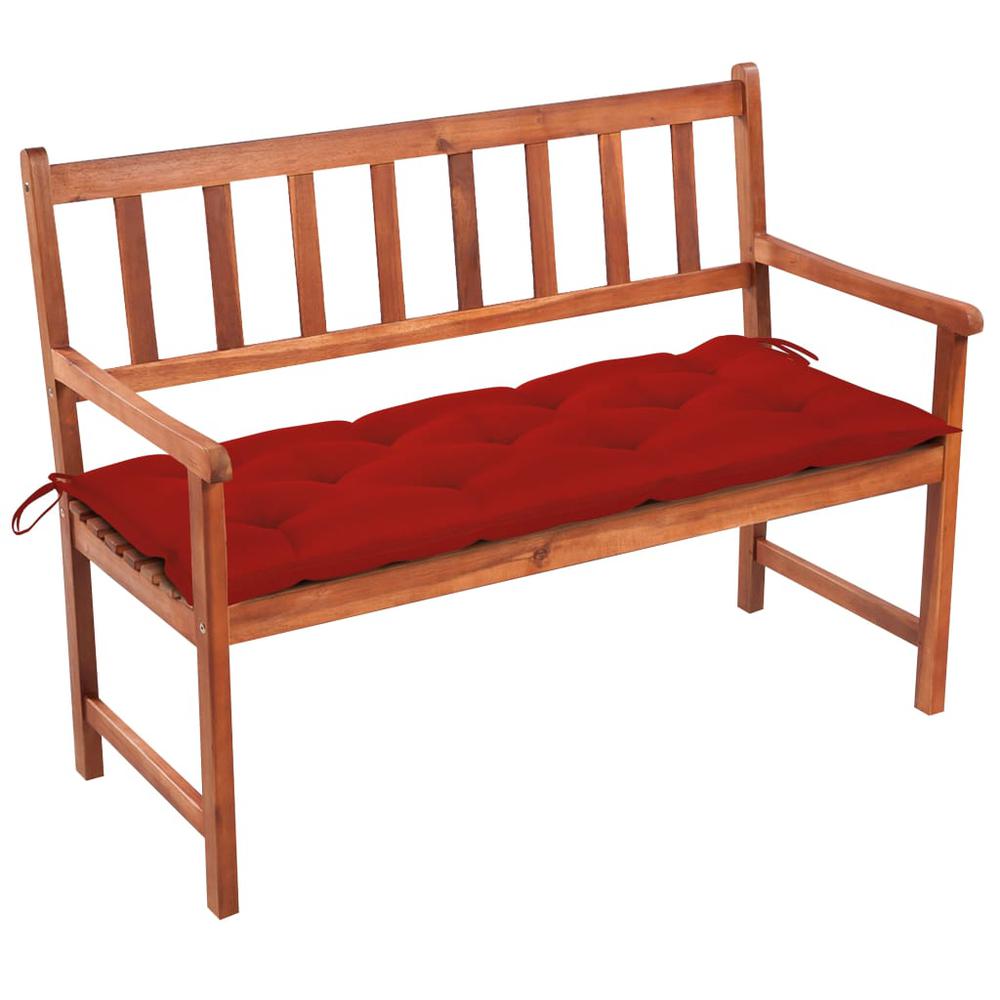 vidaXL Garden Bench with Cushion 47.2" Solid Acacia Wood 3789. Picture 1