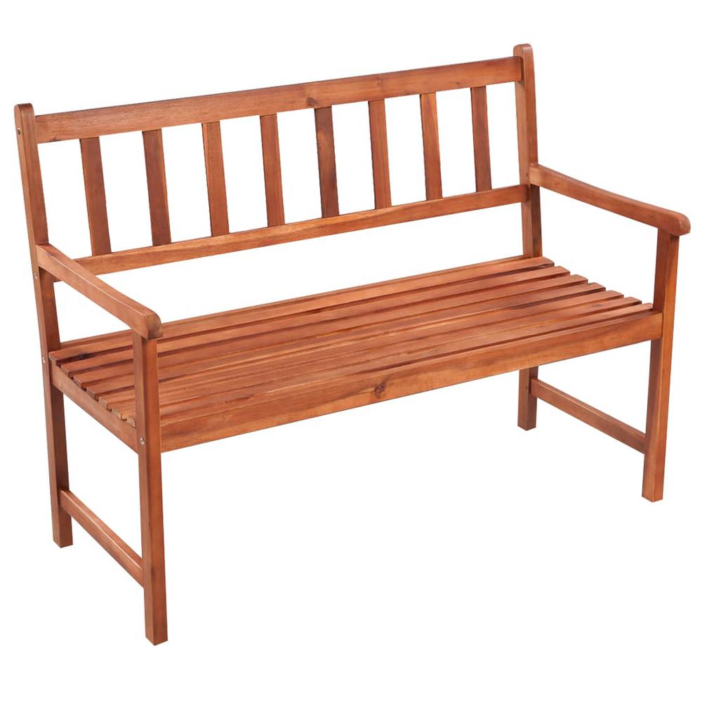 vidaXL Garden Bench with Cushion 47.2" Solid Acacia Wood 3790. Picture 2