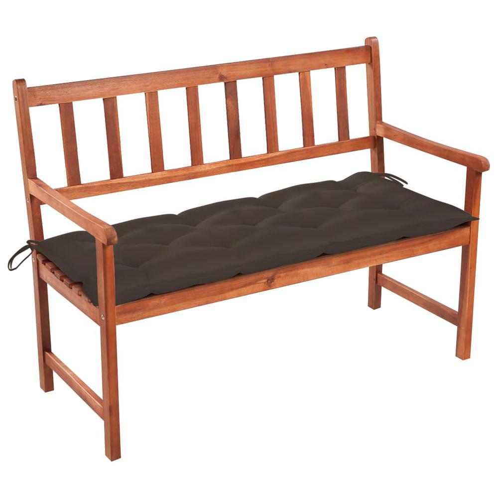 vidaXL Garden Bench with Cushion 47.2" Solid Acacia Wood 3791. Picture 1