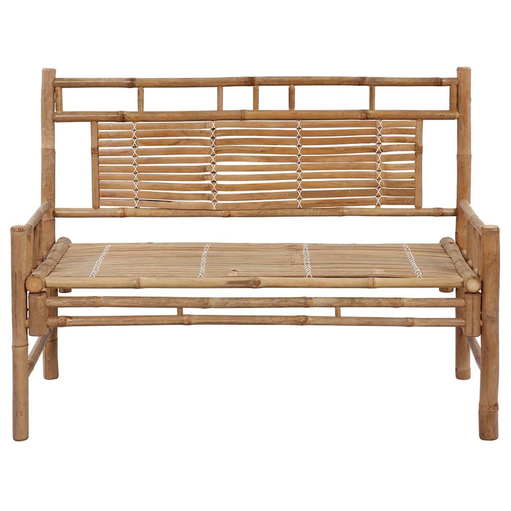vidaXL Garden Bench with Cushion 47.2" Bamboo 3891. Picture 3