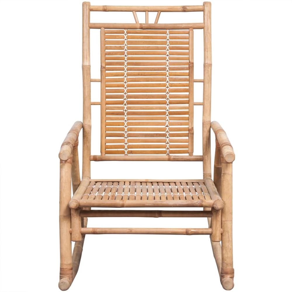 Rocking Chair with Cushion Bamboo. Picture 2