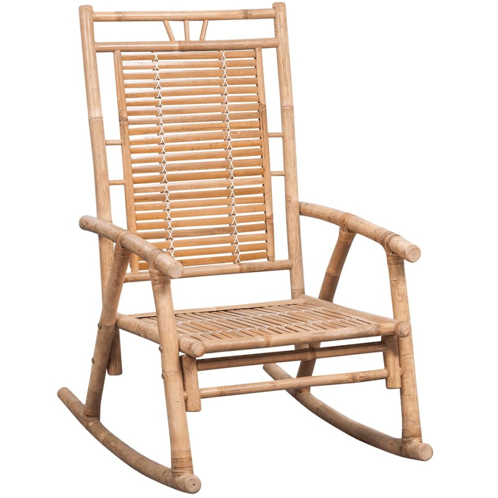 Rocking Chair with cushion Bamboo. Picture 1