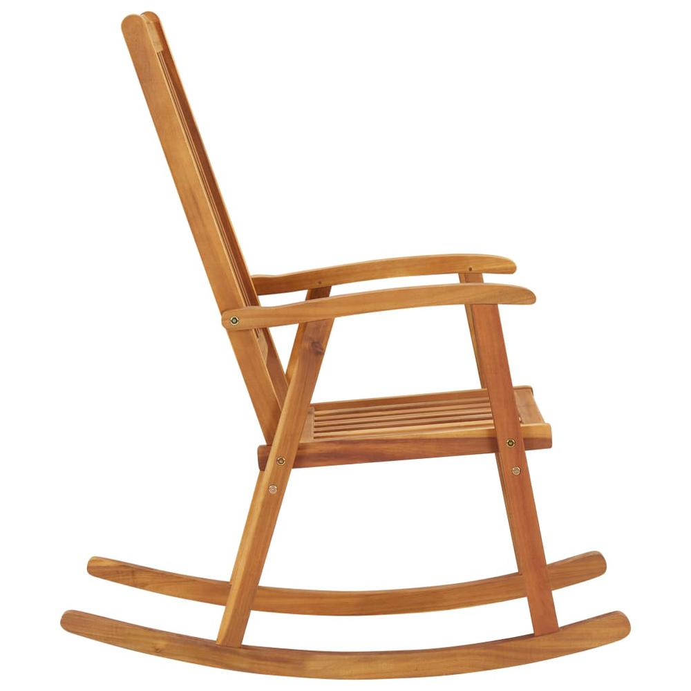 vidaXL Rocking Chair with Cushions Solid Acacia Wood 4179. Picture 4