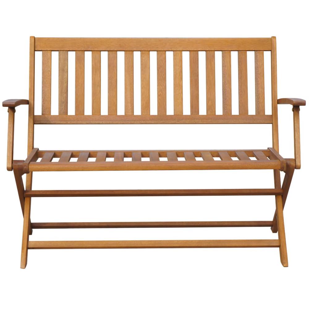 vidaXL Garden Bench with Cushion 47.2" Solid Acacia Wood 4254. Picture 3