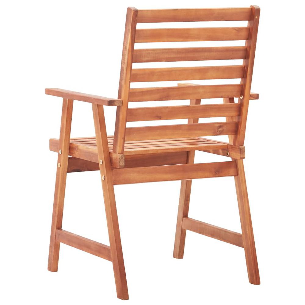 Patio Dining Chairs 3 pcs with Cushions Solid Acacia Wood. Picture 4