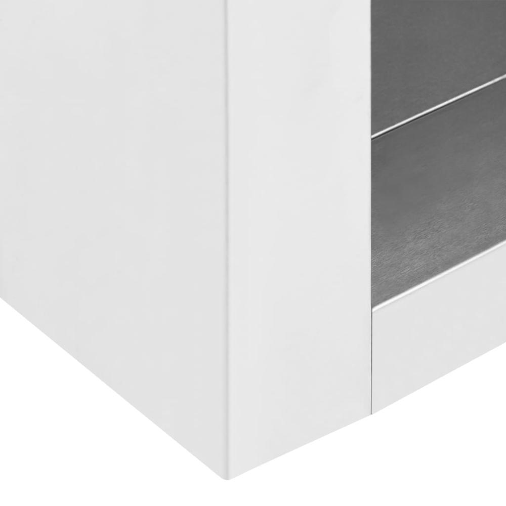 vidaXL Kitchen Wall Cabinet 35.4"x15.7"x19.7" Stainless Steel. Picture 6