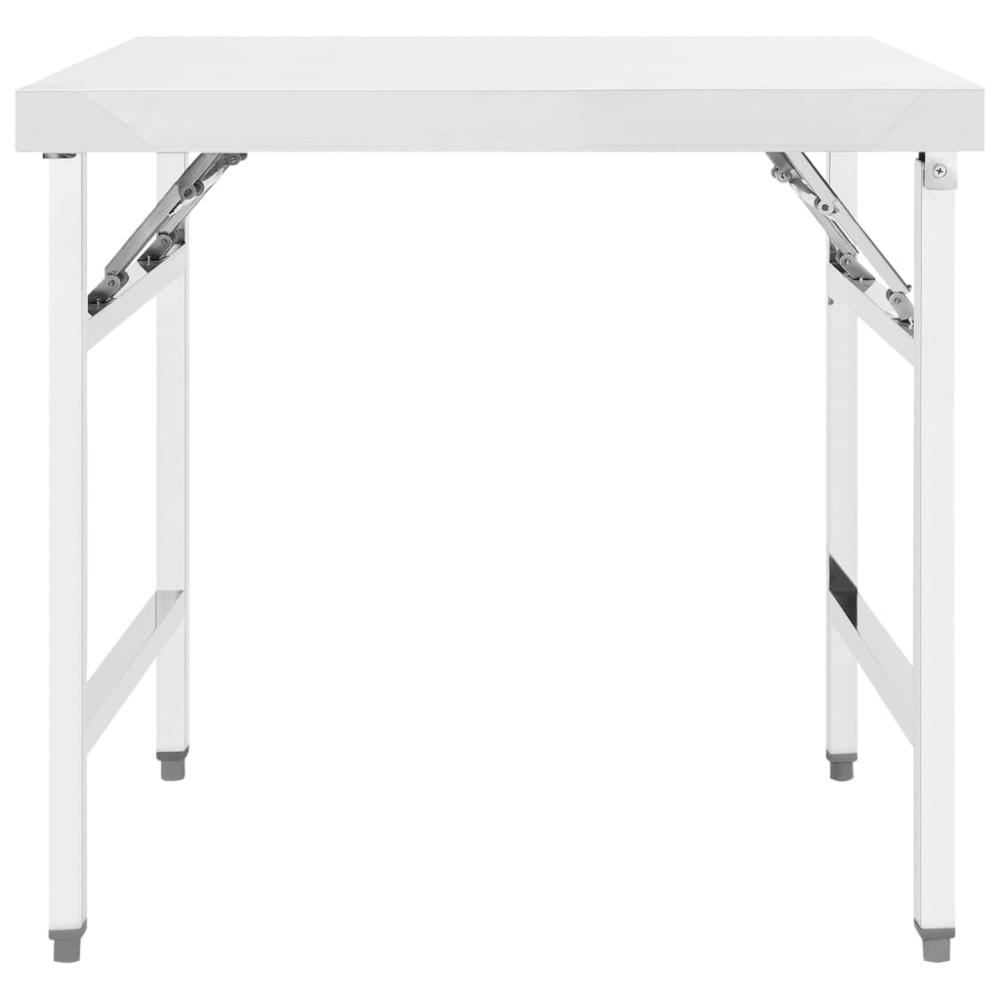 Kitchen Folding Work Table 34"x24"x32" Stainless Steel. Picture 1