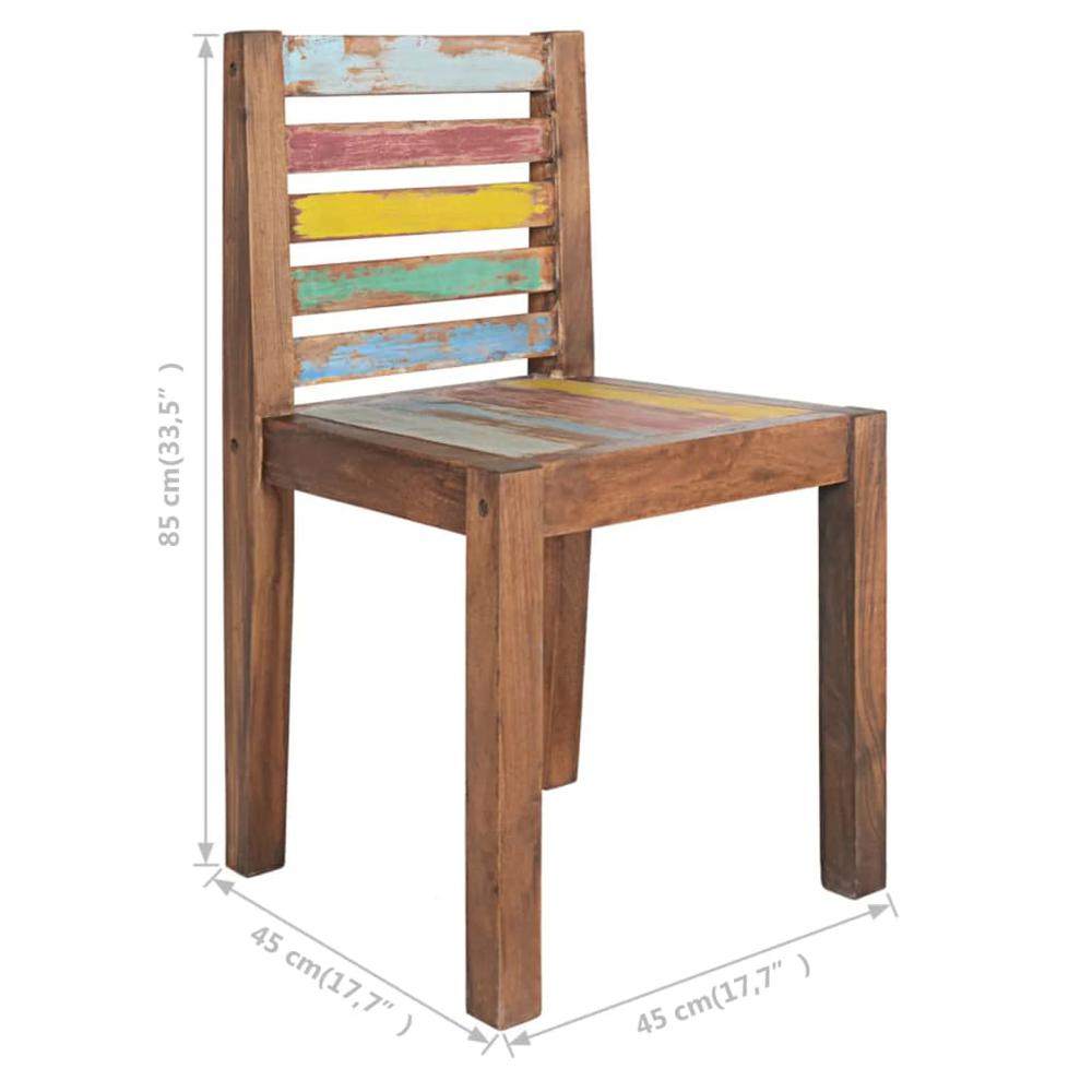 Dining Chairs 4 pcs Solid Reclaimed Wood. Picture 7