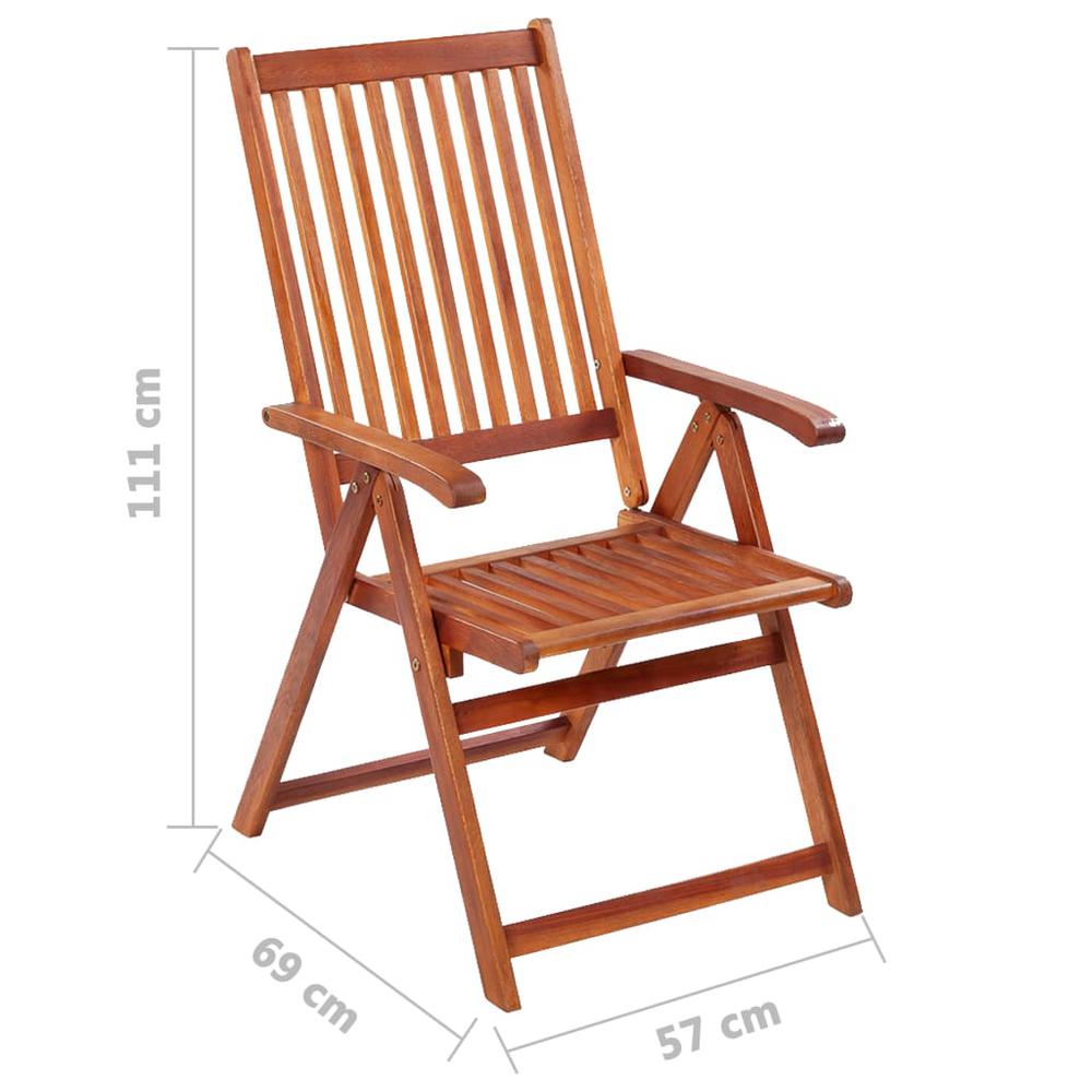 vidaXL Folding Patio Chairs 4 pcs Solid Acacia Wood. Picture 9