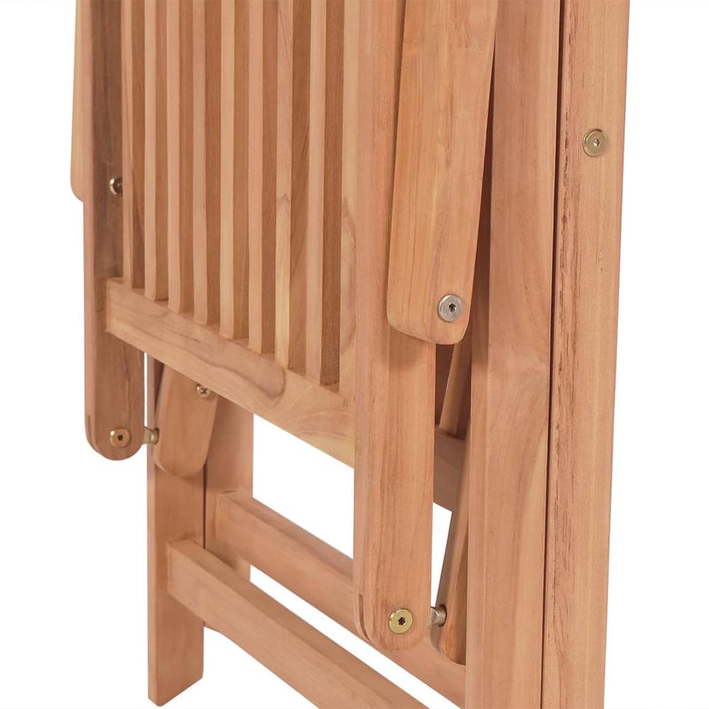 vidaXL Reclining Patio Chairs 4 pcs Solid Teak Wood. Picture 7