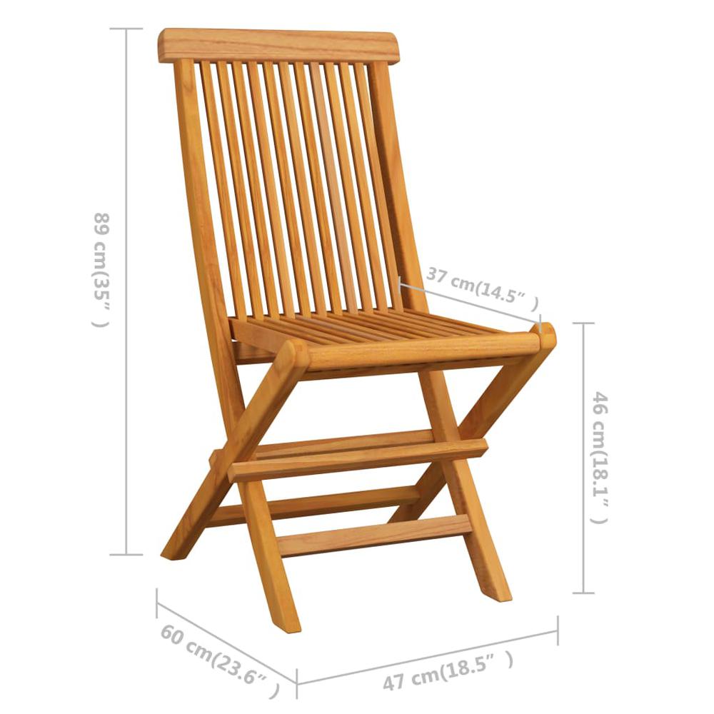 vidaXL Folding Garden Chairs 6 pcs Solid Teak Wood, 3065527. Picture 5