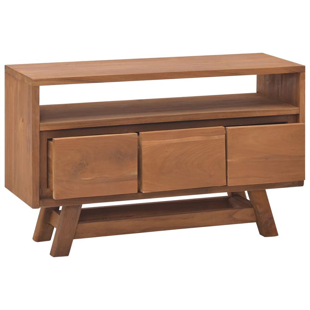 vidaXL TV Cabinet 31.5"x11.8"x19.7" Solid Teak Wood. Picture 5