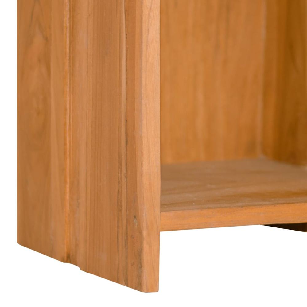 vidaXL Bookshelf 11.8"x11.8"x43.3" Solid Teak Wood. Picture 5