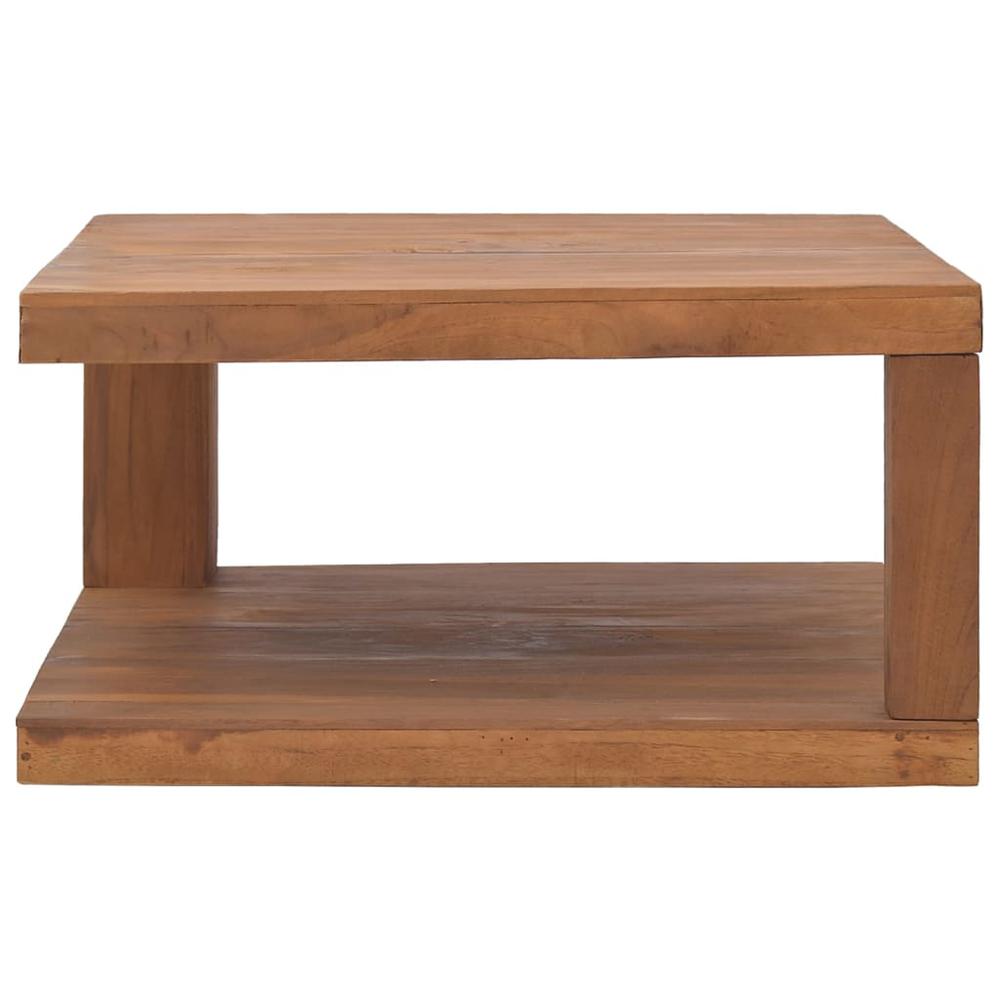 Coffee Table 25.6"x25.6"x13" Solid Teak Wood. Picture 1