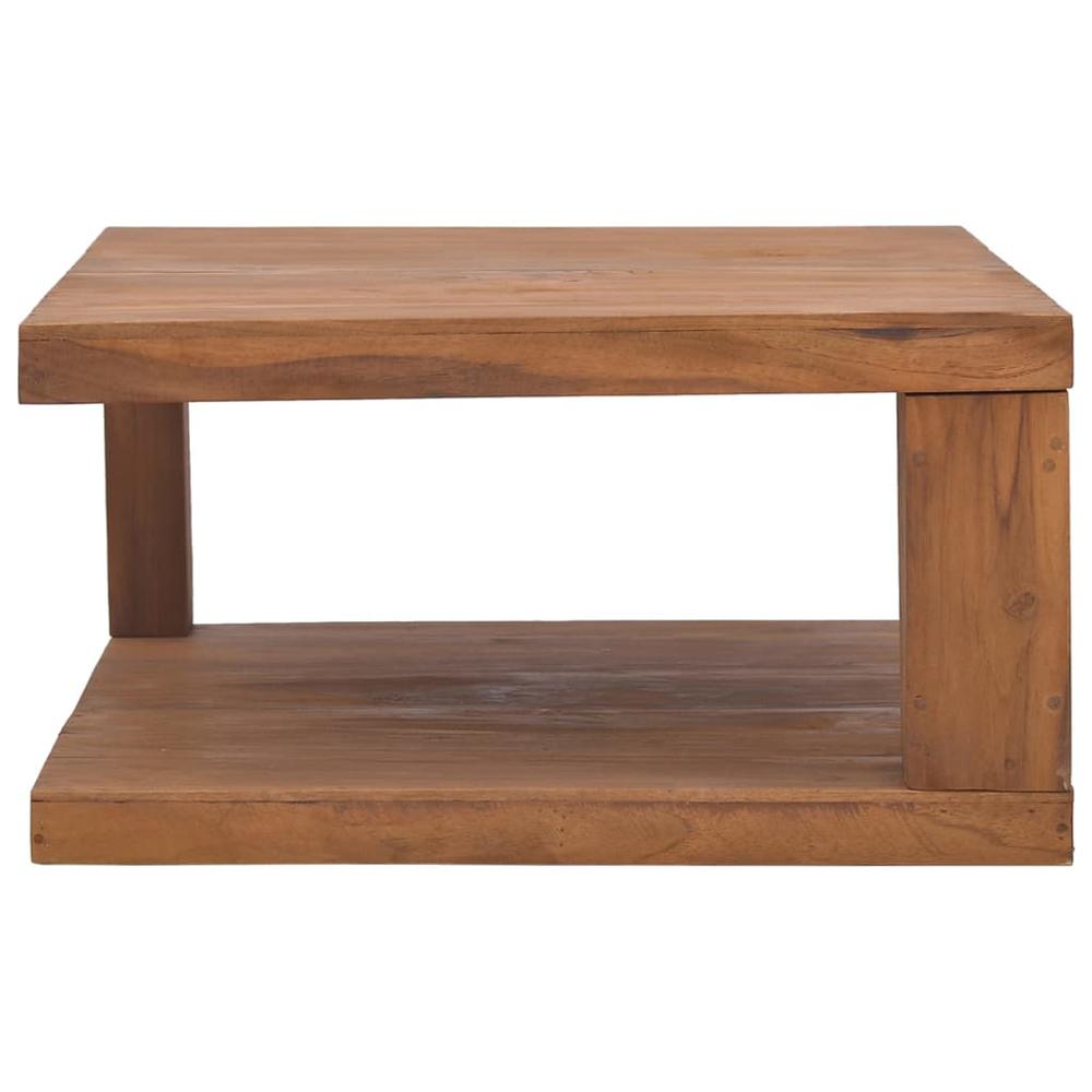 Coffee Table 25.6"x25.6"x13" Solid Teak Wood. Picture 2
