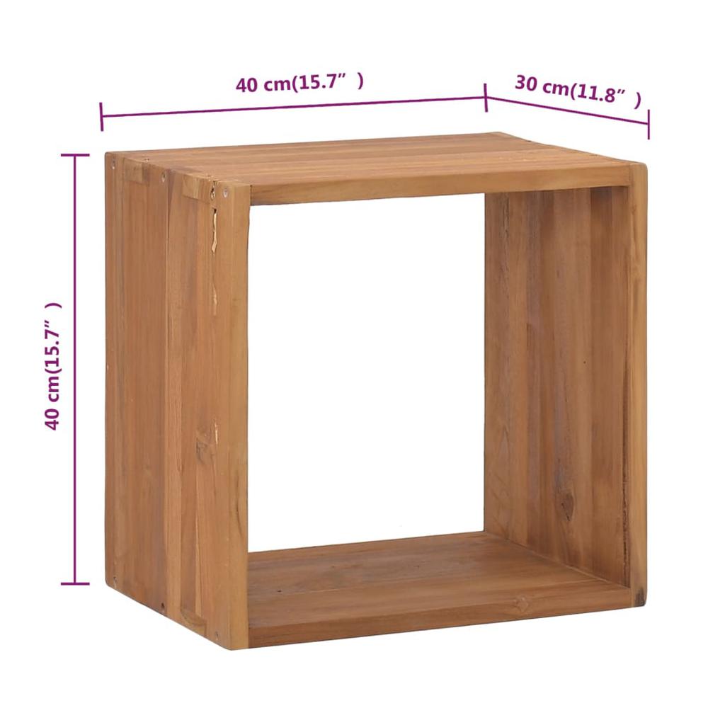 vidaXL Bedside Cabinet 15.7"x11.8"x15.7" Solid Teak Wood, 326132. Picture 8