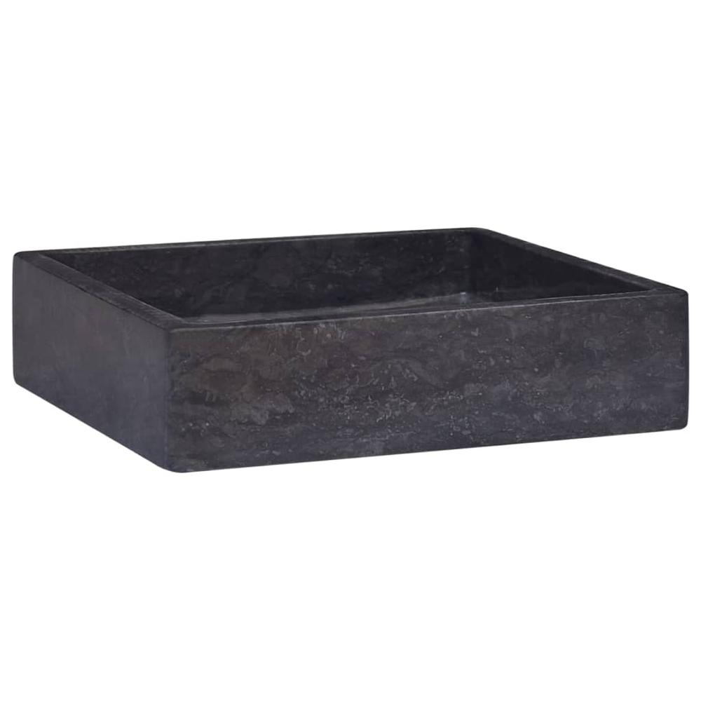 Sink Black 15.7"x15.7"x3.9" Marble. Picture 1