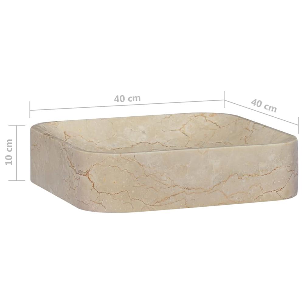 Sink Cream 15.7"x15.7"x3.9" Marble. Picture 5