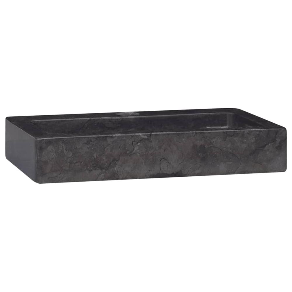 Wall-mounted Sink Black 15"x9.4"x2.6" Marble. Picture 2