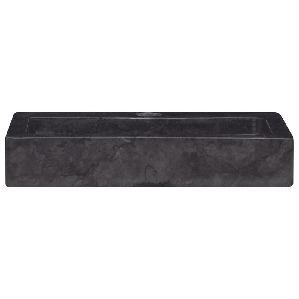 Wall-mounted Sink Black 15"x9.4"x2.6" Marble. Picture 3