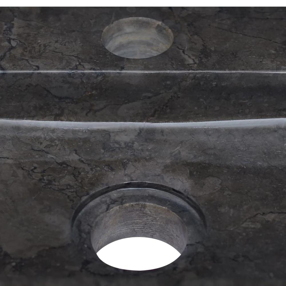 Wall-mounted Sink Black 15"x9.4"x2.6" Marble. Picture 7