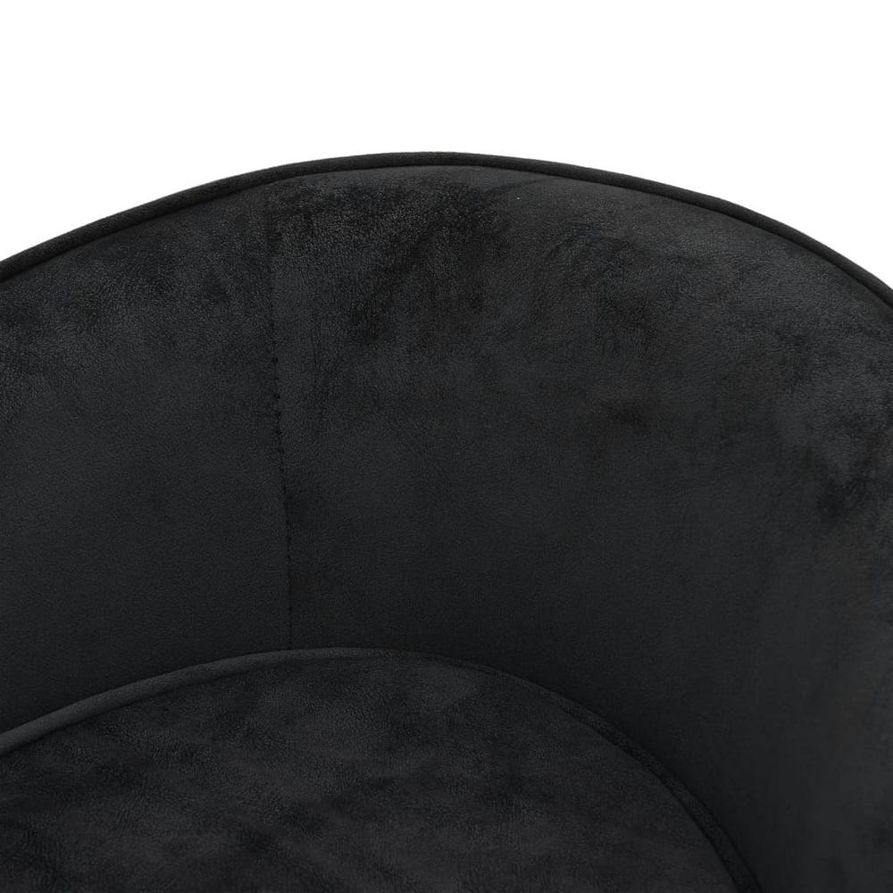 vidaXL Dog Sofa Black 27.2"x19.3"x15.7" Plush. Picture 7