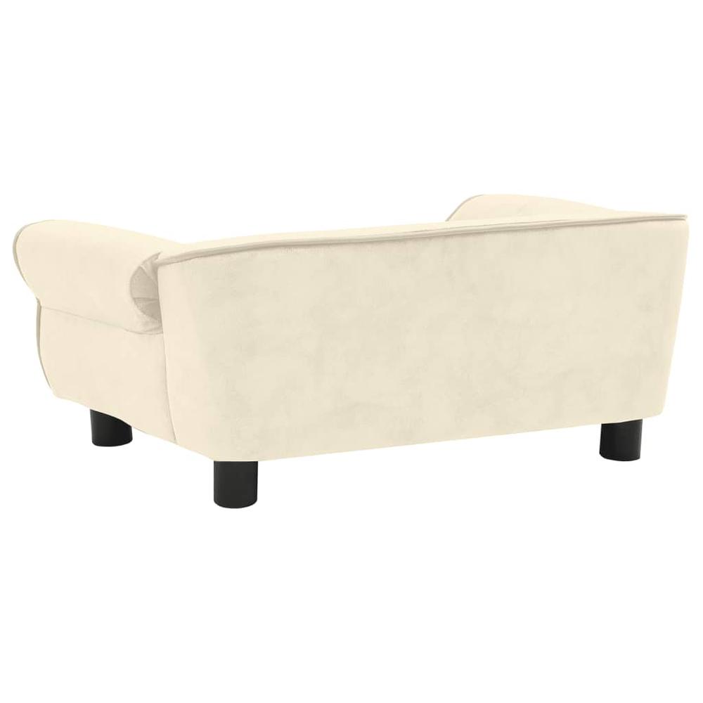 Dog Sofa Cream 28.3"x17.7"x11.8" Plush. Picture 3