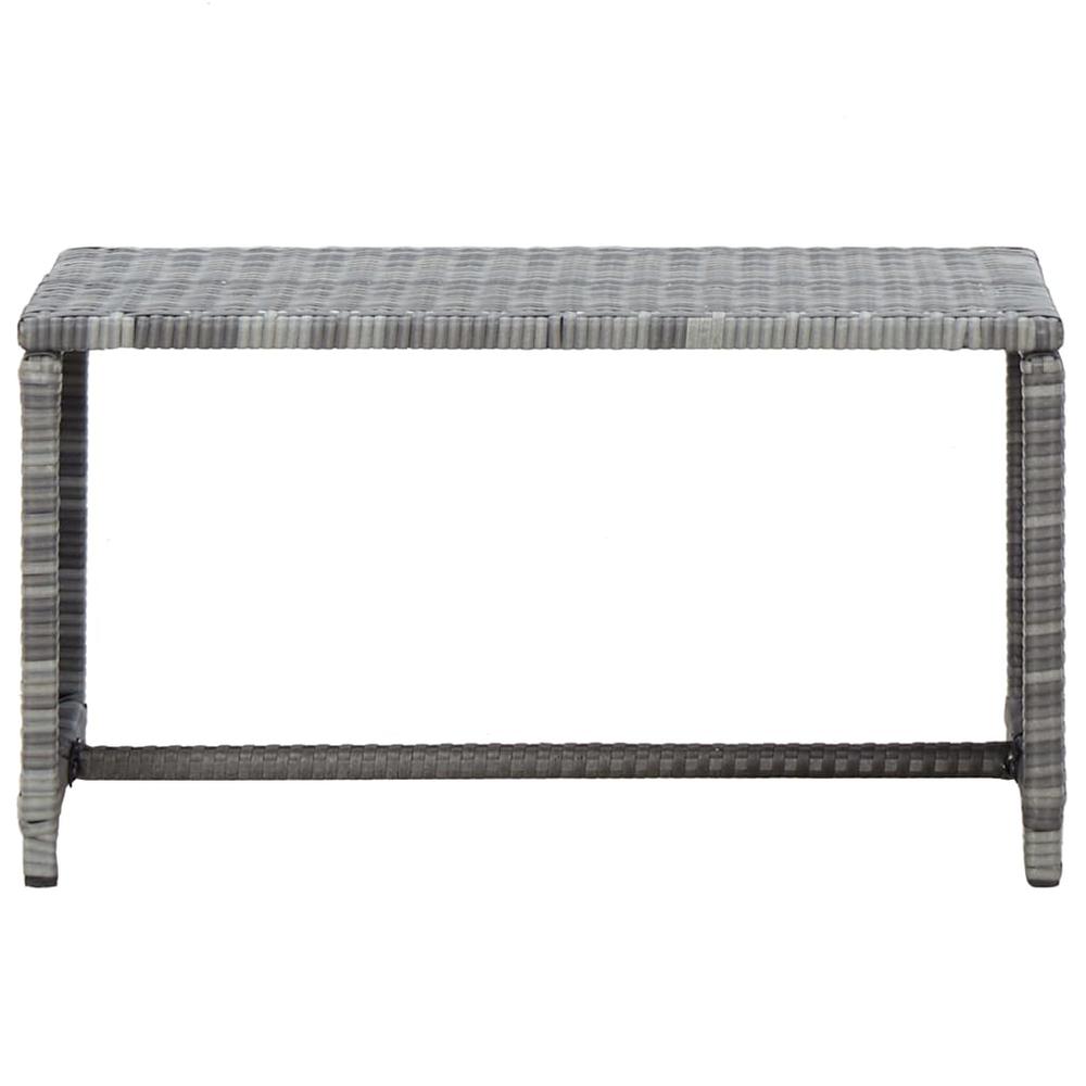 vidaXL Coffee Table Anthracite 27.6"x15.7"x15" Poly Rattan 6003. Picture 2