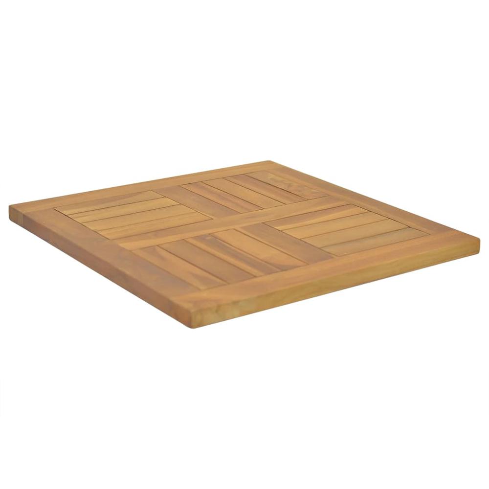 Square Table Top 19.7"x19.7"x1" Solid Wood Teak. Picture 2