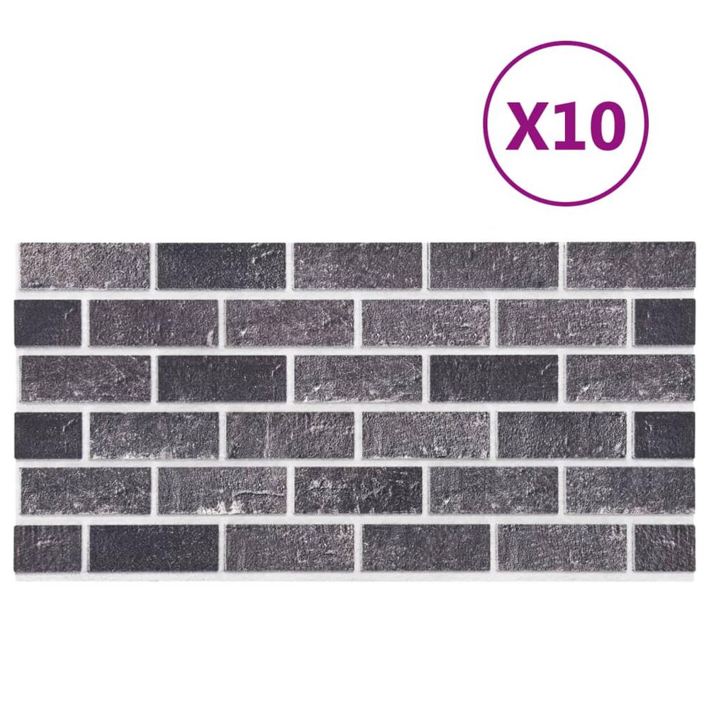 3D Wall Panels with Black & Gray Brick Design 10 pcs EPS. Picture 2