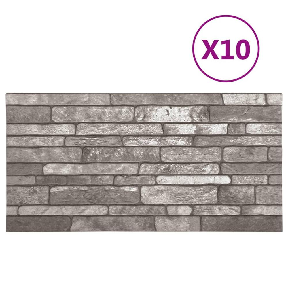 3D Wall Panels with Dark Gray Brick Design 10 pcs EPS. Picture 2