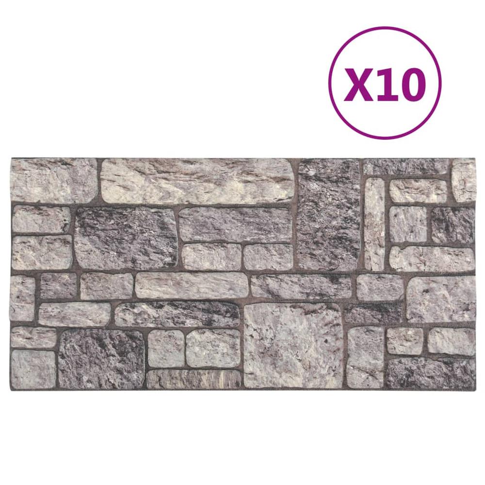 3D Wall Panels with Light Gray Brick Design 10 pcs EPS. Picture 2