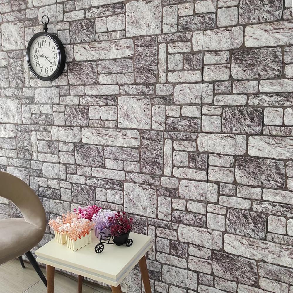 3D Wall Panels with Light Gray Brick Design 10 pcs EPS. Picture 5