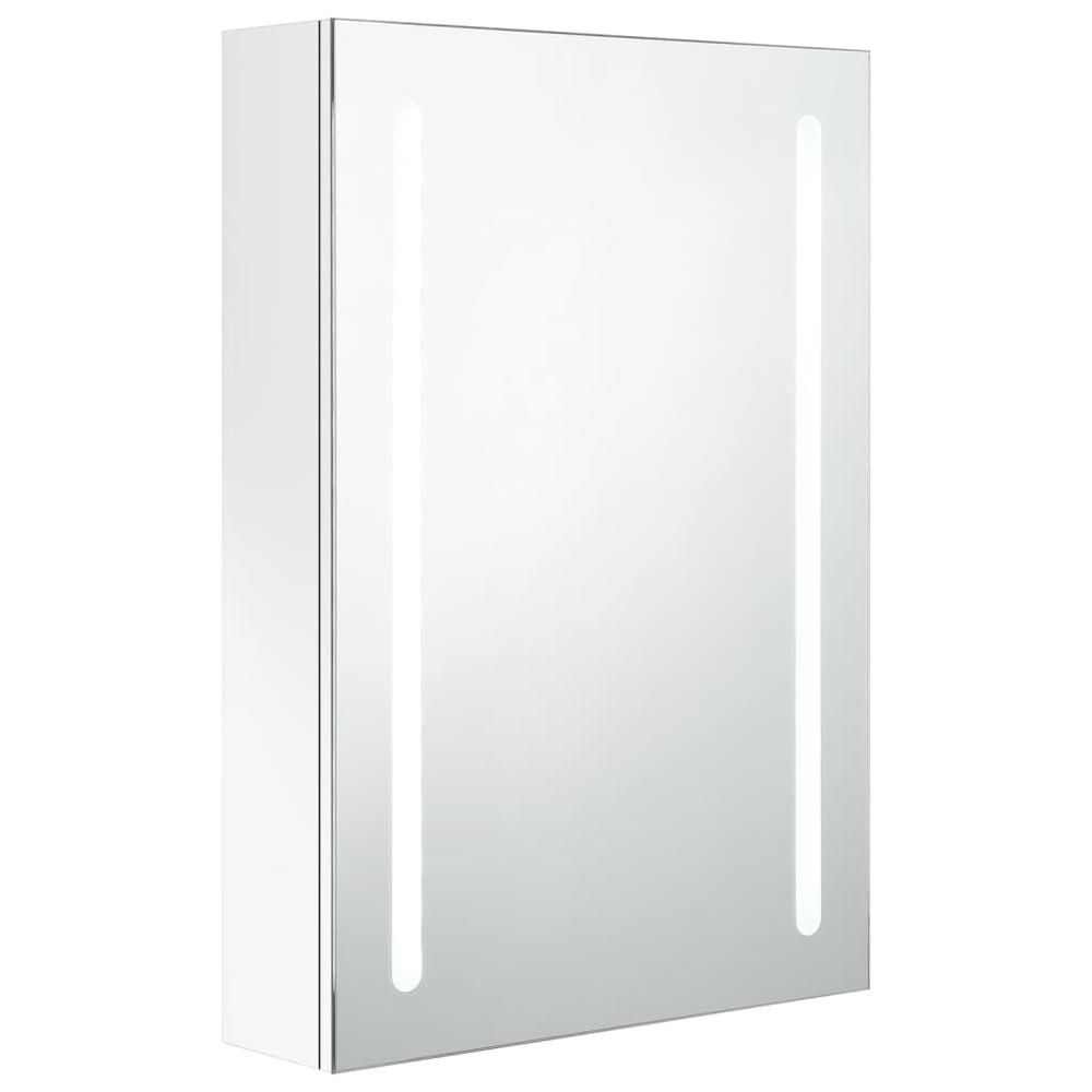 LED Bathroom Mirror Cabinet Shining White 19.7"x5.1"x27.6". Picture 1