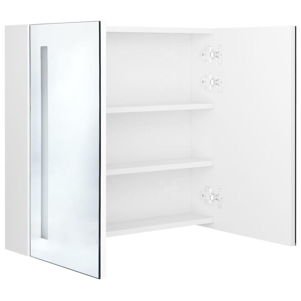 LED Bathroom Mirror Cabinet Shining White 24.4"x5.5"x23.6". Picture 4