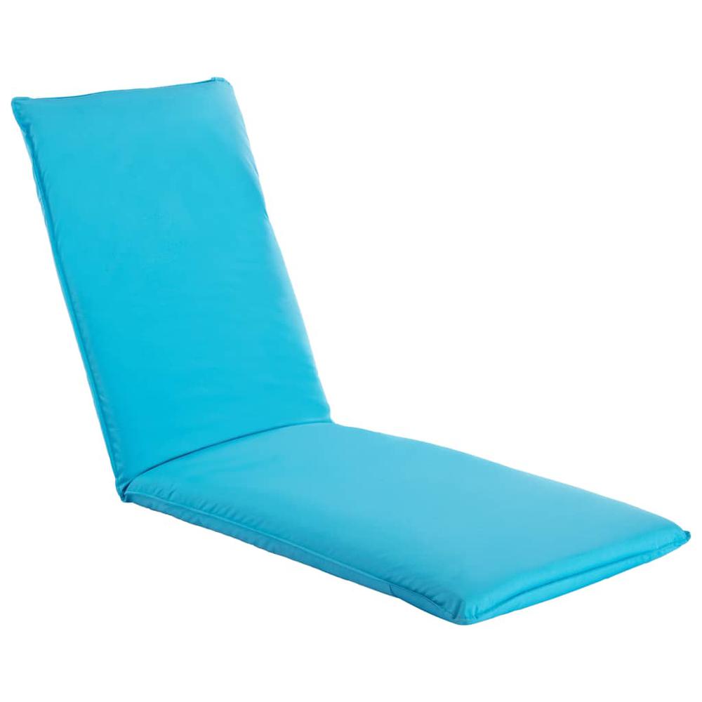vidaXL Foldable Sunlounger Oxford Fabric Blue 6048. Picture 3