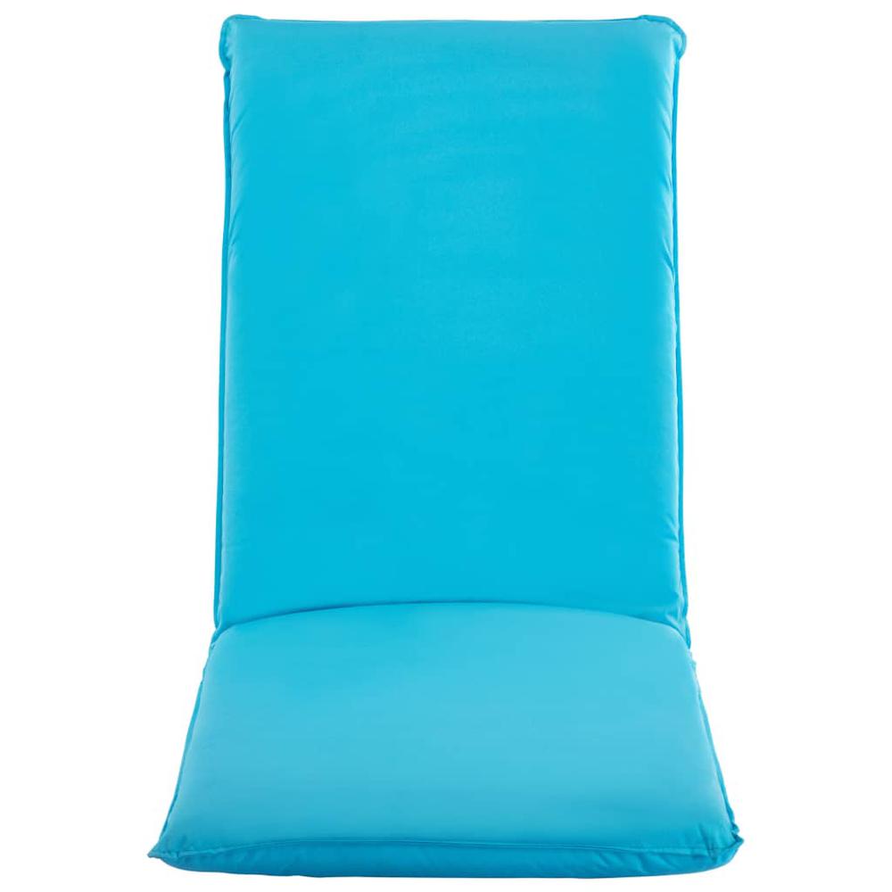 vidaXL Foldable Sunlounger Oxford Fabric Blue 6048. Picture 4