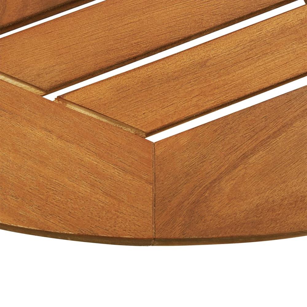 vidaXL Folding Patio Table Ã˜23.6"x29.5" Solid Eucalyptus Wood. Picture 7