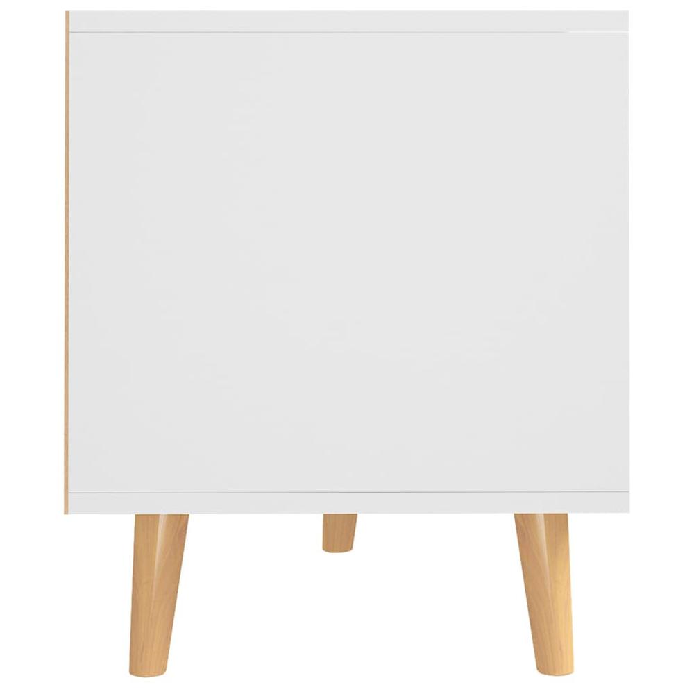 vidaXL TV Cabinet White 35.4"x15.7"x19.1" Engineered Wood. Picture 6