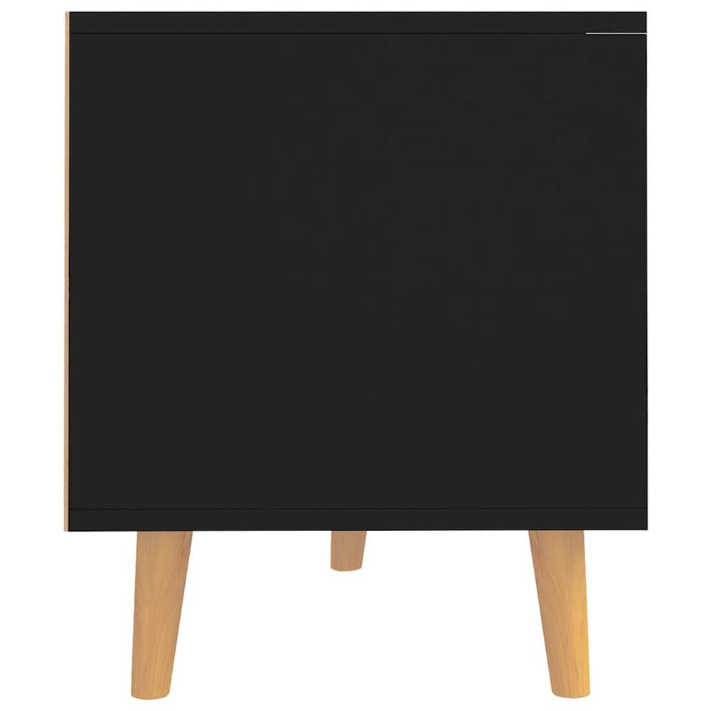 vidaXL TV Cabinet Black 35.4"x15.7"x19.1" Engineered Wood. Picture 6