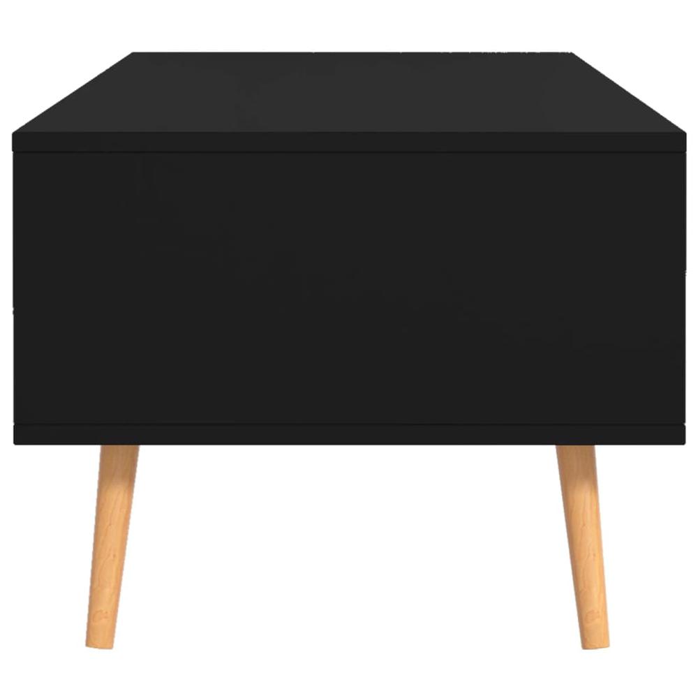 vidaXL Coffee Table Black 39.4"x19.5"x16.9" Engineered Wood. Picture 5
